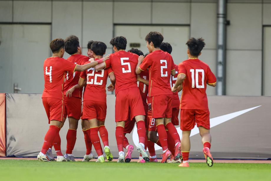 [图]帅惟浩补时绝杀何想凡破门 U16国足2-1沙特U16